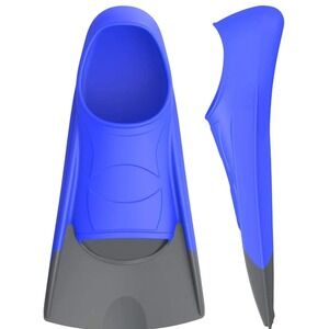 GINTENCO Blue Training Swim Fins Snorkel Fins Mesh Bag Adult Size L